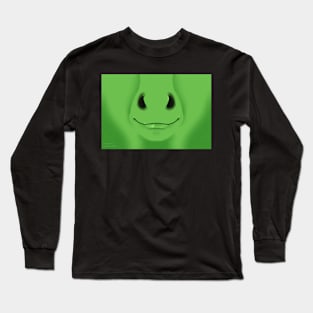 Green Horse Face Long Sleeve T-Shirt